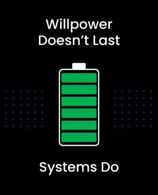 Willpower doesn't last