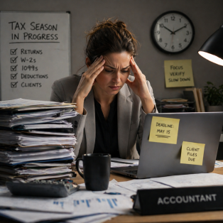 an overwhelmed employee